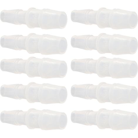 10 raccords réducteurs à embout cannelé pour tuyau d'aquarium, adaptateurs pour pompe à air en PP pour connexion de tuyau en silicone 7,9-11,1 (1/5)