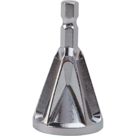 Tige hexagonale en acier inoxydable ébavurage outil de chanfrein externe foret haute vitesse enlever les bavures outil de chanfreinage hexagonal ébavurage-argent (1/3)
