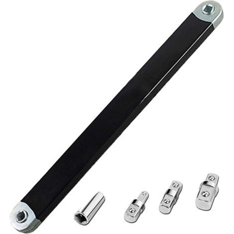Pro Offset Extension Wrench 39 x 3.8 cm (Black) Multifunctional angled extension wrench, suitable for small spaces (1/5)
