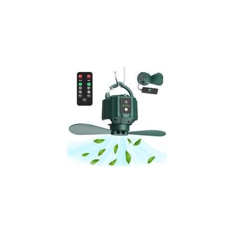 Ventilateur de camping , ventilateur de camping portable rechargeable avec télécommande, ventilateur de tente avec pales détachables, crochet de suspension, minuteur (1/5)