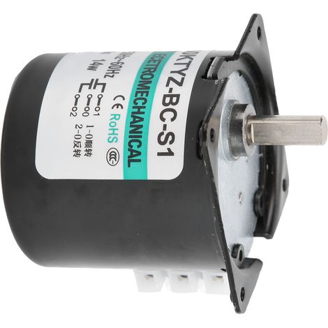 Réducteur synchrone à micromoteur AC avec engrenages métalliques, réduction de vitesse, accessoire pour machine, 15 tr/min, 110 V AC (1/5)