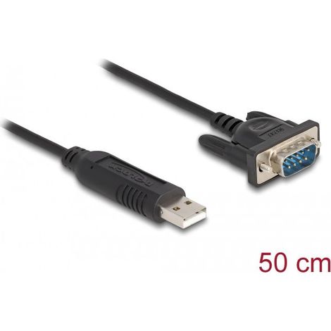 Câble USB USB 2.0 USB-A mâle, Fiche mâle VGA 9 pôles 0.50 m noir 66461
