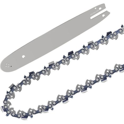 10 cm (4 inch) and 6.35 mm (1/4 inch) chainsaw chains, compatible with battery-powered mini chainsaws, 10 cm (4 inch), 28 drive links, 10 cm (10 inch) length. (1/5)