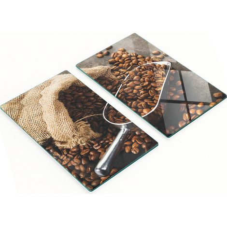 Robuste und stilvolle Glasbretter mit Kaffeebohnenmuster, Tasche 2 x 30 x 52 cm (1/5)