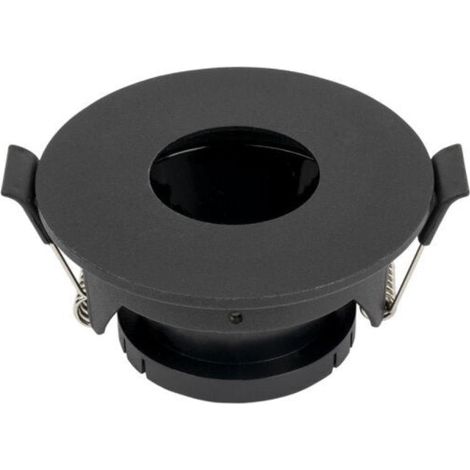 Support Spot Aluminium GU10 LED Rond Noir Orientable ø83 mm - SILAMP (1/5)