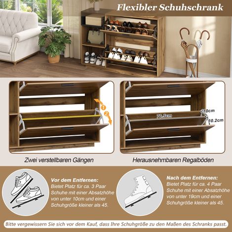 Kleiderschrank aus MDF in Natural 120 x 32 x 84.5 cm HOMAIRE (1/5)