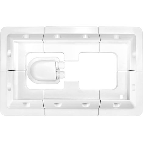 Kit de 7 supports de montage panneau solaire sans perçage, couleur blanc, spécialement conçu pour camping-car et fixation sur toiture plate.