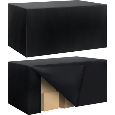 Telo di copertura per tavolo da esterno impermeabile e resistente ai raggi UV – 242 × 162 × 100 cm, nero, robusto e durevole per patio