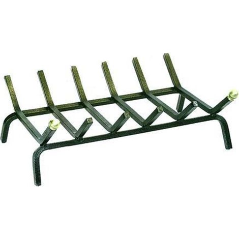 BRUCIALEGNA RETTANGOLARE PER CAMINO IN FERRO BATTUTO NERO CM 40/44 FERR 253345