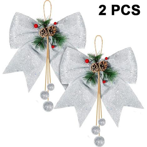 2-teiliger Weihnachtskranz, Türring-Dekoration, großer Weihnachtsbaumkranz, Strasskranz, Weihnachtsdekoration für Zuhause, Weihnachtsfeier-Dekoration (1/4)
