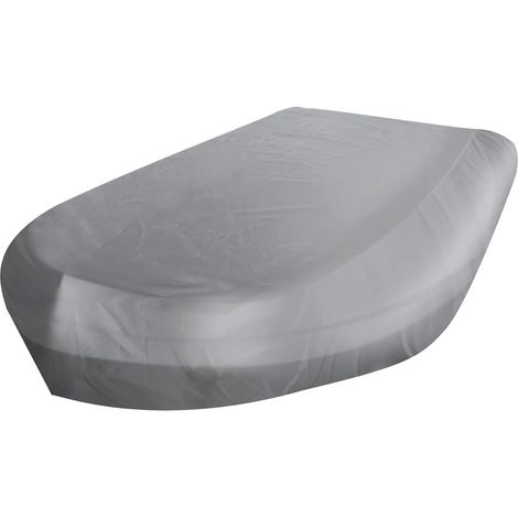 (Noir, V förmig 420 x 210 x 46cm) Bâche Taud Bateau Gonflables, 210D Oxford Portable Housse Durable Etanche Anti déchirure Anti UV Anti Neige Couverture, pour pêche Kayak Canoë, Stockage Protection (1/5)