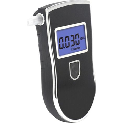 Elektronischer Alkoholtester, professioneller tragbarer Alkoholtester mit digitalem LED-Bildschirm und 5 Mundstücken, Halbleitersensorempfindlichkeit (1126129 mm)—— (1/4)