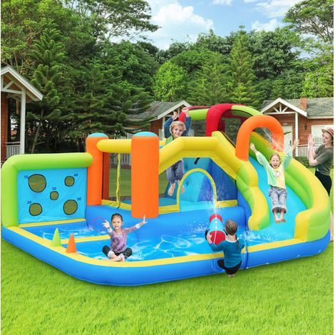 Castillo hinchable acuático multifunción 410 x 315 x 203 cm con soplador 450 W HAVRYA (1/5)