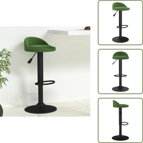 vidaXL Tabouret de bar Vert foncé Velours