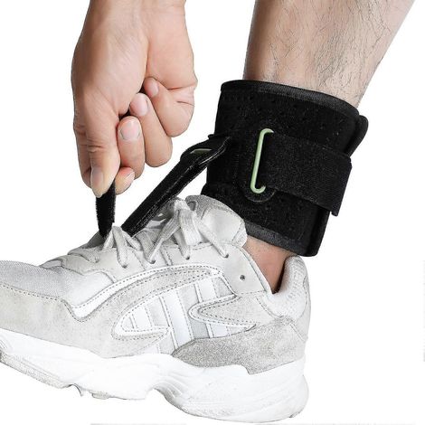 Orthèse de pied tombant ajustable, orthèse AFO unisexe, convient au pied droit/gauche, orthèse de cheville. (1/5)