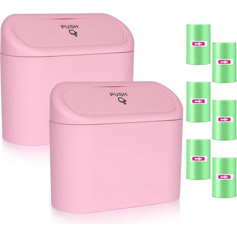 Set mit 2 Auto-Mülleimern inklusive 120 Müllbeuteln, luftdichtem Deckel und universellem Auto-Hängeorganizer. (1/5)