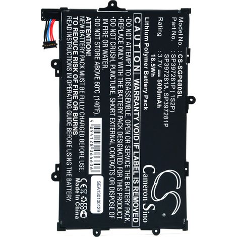 NX - Batterie tablette 3.7V 5000mAh - SP397281ASP397281PSP397281P ( 1S2P) (1/3)