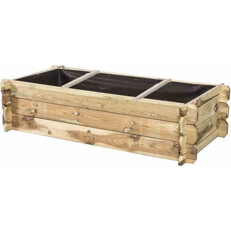Hochbeet Tom, 120 x 60 x 30 cm kesseldruckimprägniert, inkl. Geotextil