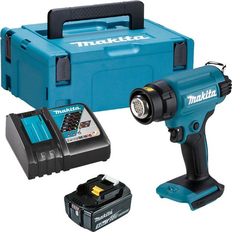 Makita DHG180RT1J 18V LXT Heat Blower - 1 x 5Ah Battery, Charger & Makpac 2 Case (1/3)