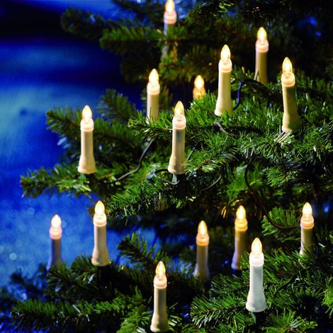 TrendLine LED-Kerzenlichterkette Außen 7,5 m warmweiß mit Timer Kerzenlichterkette