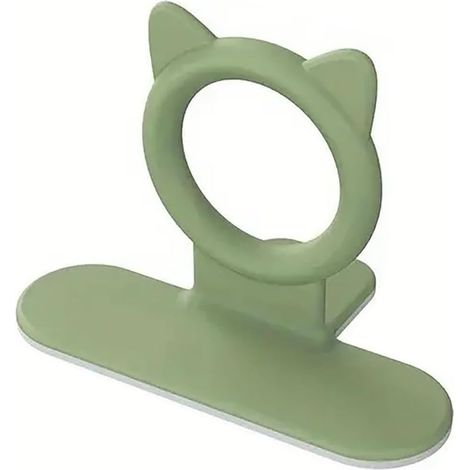 Lève-abattant de toilettes, poignée en silicone, accessoires de salle de bain, ouvre-abattant, abattant de toilettes et outils antidérapants pour salle de bain (vert) (1/4)