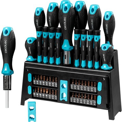 Cecotec Juego de Destornilladores HardGyro 510 Magnetic. 51 Piezas, Acero CR-V, 32 Puntas S2, Destornillador Portapuntas (1/3)