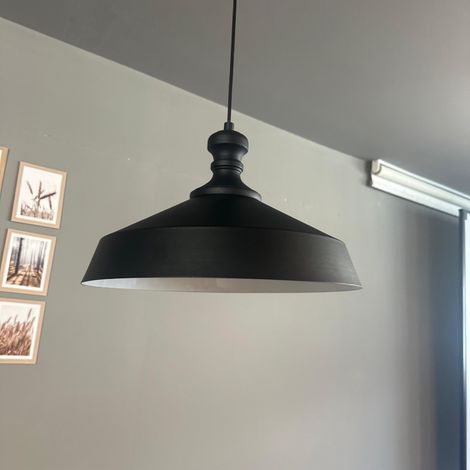 bamyum Lema Suspension Luminaire Rétro en Metal de 37,5 cm, Lustre de Salon Vintage, Éclairage de Plafond pour Chambre, Cuisine, Lampe Suspendue (1/5)
