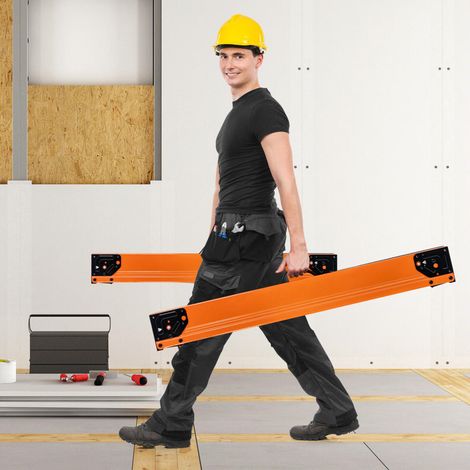 Pour Bricoleurs Dépliage Rapide Sans Montage Lot de 2 Tréteaux Métalliques Pliables Charge Lourde 500kg (1/5)