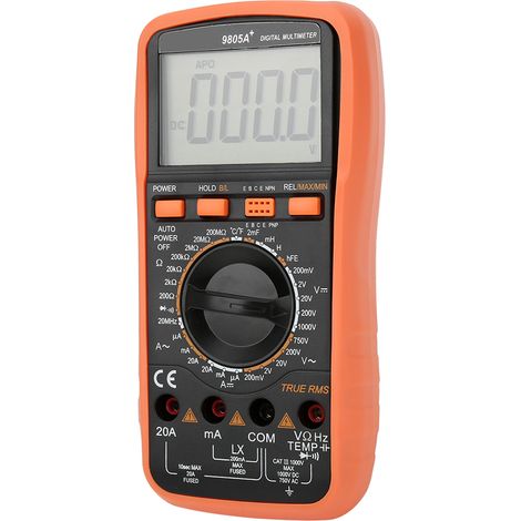 Multimètre numérique 9805A : testeur de température, de résistance et de capacité, détecteur électrique (1/5)