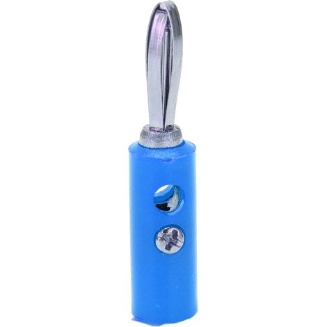 Fiche banane JT-002 4 mm, nouveau type, connecteur sans soudure pour instruments pédagogiques, bleu (1/5)