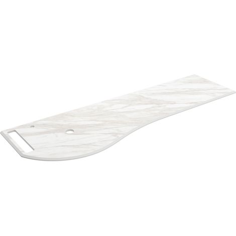 Salgar Waschtischplatten MAM 1590 rechts mit handtuchhalter für Aufsatzbecken mit Handtuchhalter WEIßER MARMOR 1590 x 12 x 510 mm (1/4)