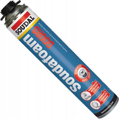 Mousse Pistolet Soudal Soudafoam Doors, 750 ml, Pour Portes Et Fenetres