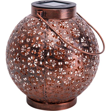 Näve Solar-Gartenleuchte LED mit Dämmerungssensor Blumenmuster 19 cm bronze Dekorative Leuchten (1/3)