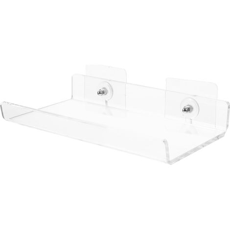 Étagère Murale sans Percer en Acrylique Blanc de U, Résistante à l'usure, pour Rangement Décoratif Salle de Bain ou Chambre (1/5)