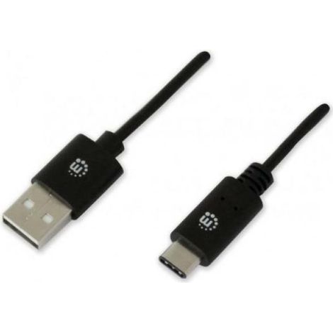 Manhattan Cavo HiSpeed USB-A Maschio / USB-C  Maschio 2m Nero