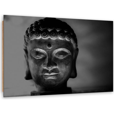 Quadro deco panel, Testa illuminata di Buddha - 60x40 (1/5)
