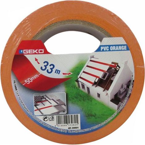 Adhésif pvc - 50 mm x 33 m - orange