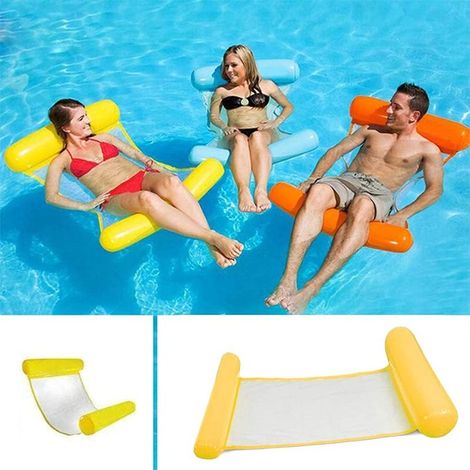 Aufblasbare Poolmatratze – 4-in-1-Wasserhängematte – Liegesitz – 130 x 73 cm – 1 Stück (1/5)