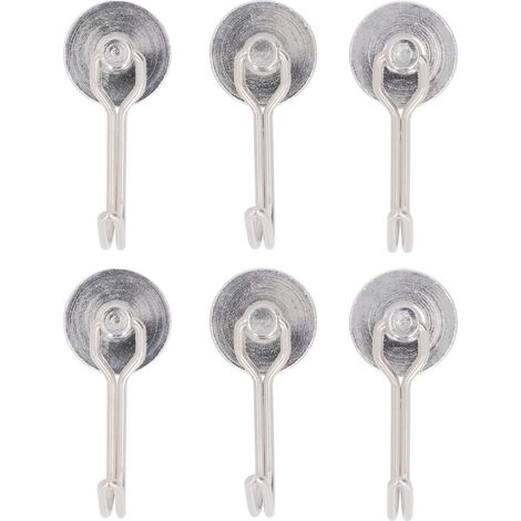 Neodym-Drehmagnethaken für Küche und Haushalt, Nickel – 6 Stück, Tragkraft 0–8 kg, G20, 180° (1/5)