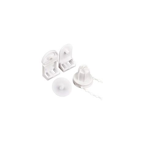 Kit de fixation pour store enrouleur – Accessoires en PVC pour tube 25mm – Installation intérieure/extérieure – Chaîne à billes 90cm