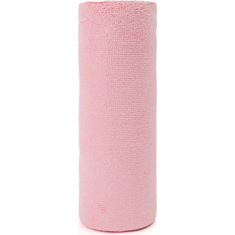 Rolle mit 20 schnelltrocknenden Mikrofasertüchern, Einweg-Küchentüchern, wiederverwendbaren Geschirrtüchern, Reinigungspapierrolle (rosa) (1/5)