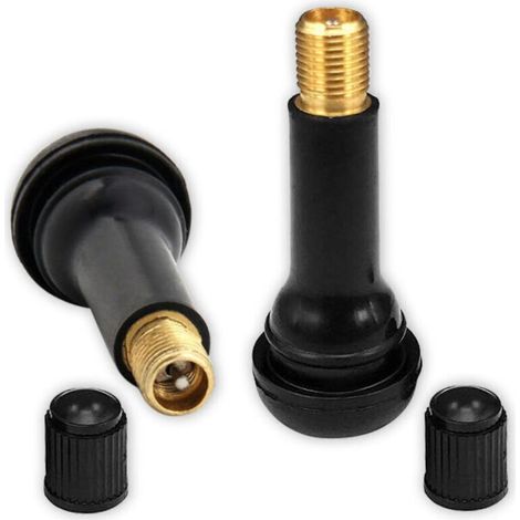 Lot de 100 valves TR414 pour pneus tubeless – Diamètre 11,5 mm – Longueur 40 mm – Pression max 4,5 bar – Remplacement recommandé (1/2)