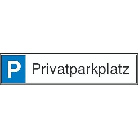 STRECKEN Parkplatzs.Privatpark Aluminium geprägt