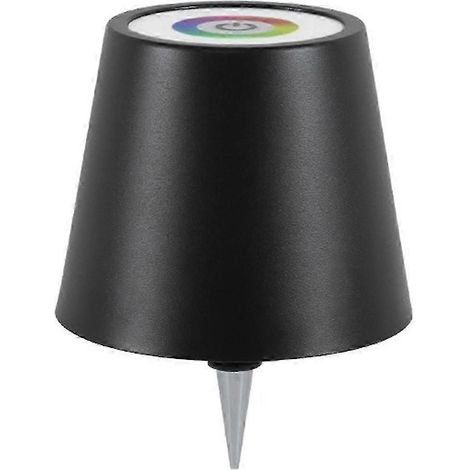 Lampe bouteille sans fil avec modes RGB et variation d'intensité progressive - Abat-jour LED rechargeableBlack (1/5)