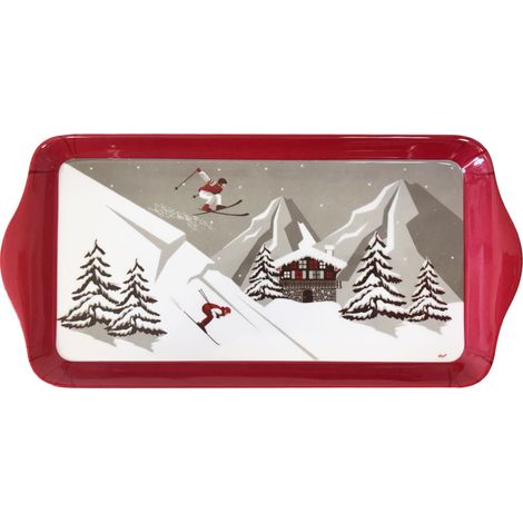 Plateau en Mélamine 30 cm Décor Chalet de Montagne (1/2)
