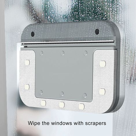 [MAGNETREINIGER] Cikam Großer Griff, doppelseitig, für Fenster 3 bis 10 mm, robuster Kunststoff mit Sicherheitskordel (648 g/15 cm/Grau) (1/5)