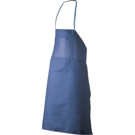 Arbeitsschürze, Baumwolle, blau 80 x 100 cm, mit Brusttasche (1/3)