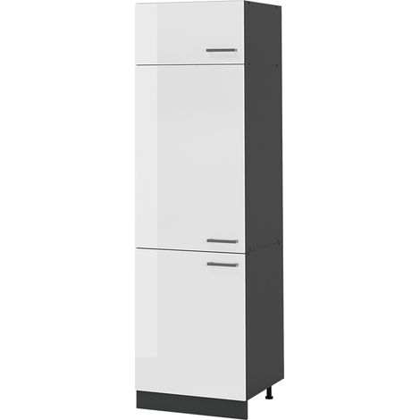 Mobile cucina dispensa R-Line, Bianco lucido/Antracite, 60 cm, Vicco (1/5)