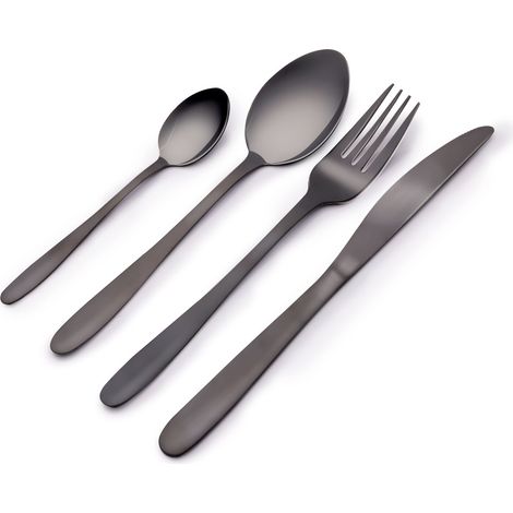alpina Ensemble de couverts Noir H0.3xl1.8xL22.5cm (1/4)