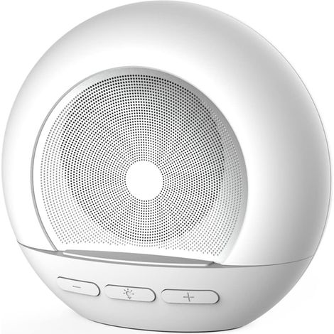JSSEVN - Haut-Parleur Bluetooth Portable Colonne de Basse Couleur Veilleuse Lampe de Bureau CréAtive Sommeil Radio (Blanc) (1/5)